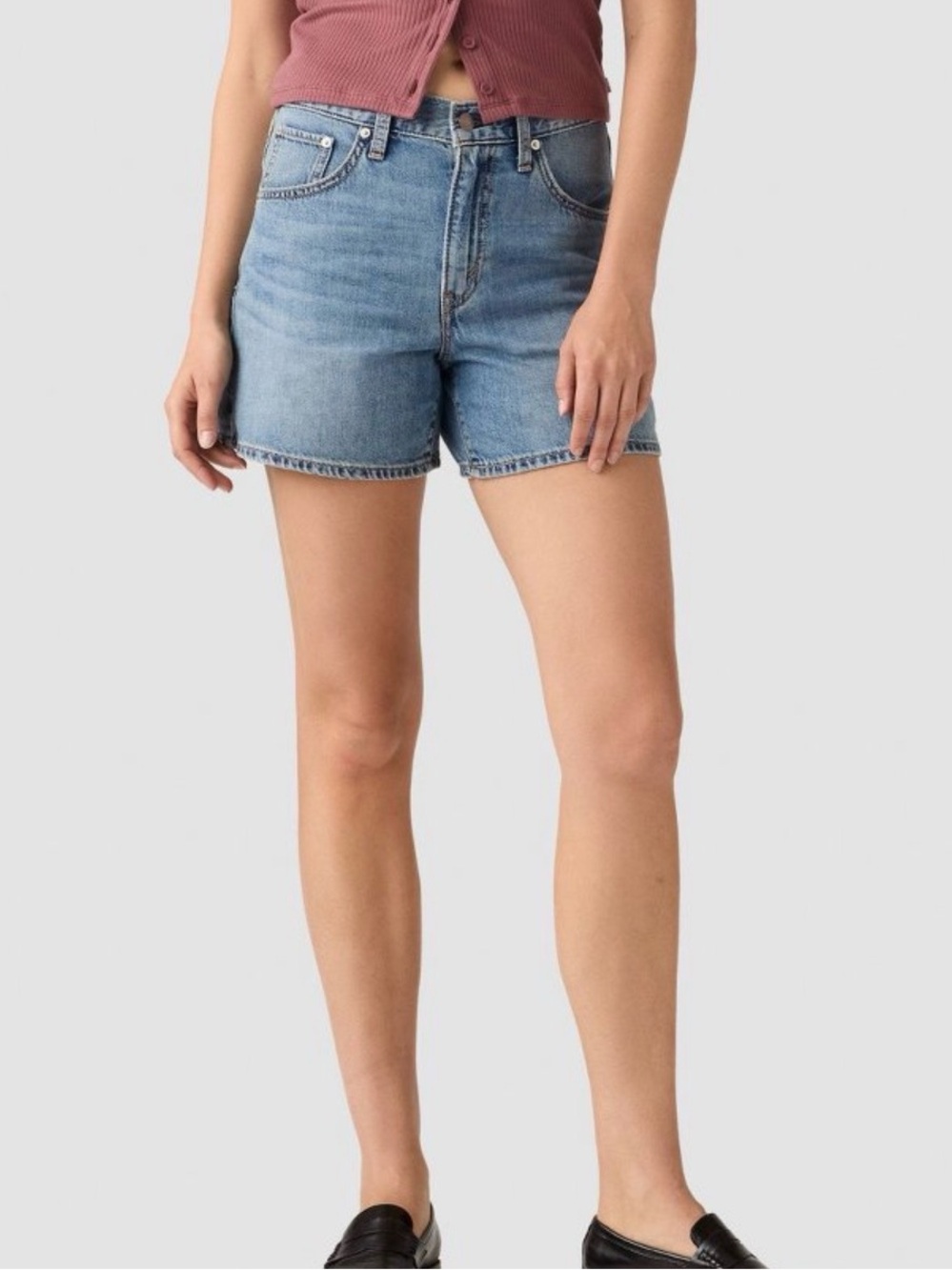 Levi’s Cinch Mid-Thigh Denim Shorts